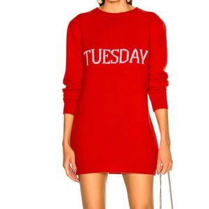 Alberta Ferretti Tuesday size 2 wool and cashmere red dress